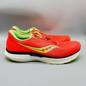 Saucony Shoes Mens 14 Orange Triumph 18 Road Running Cushion Athletic Sneakers